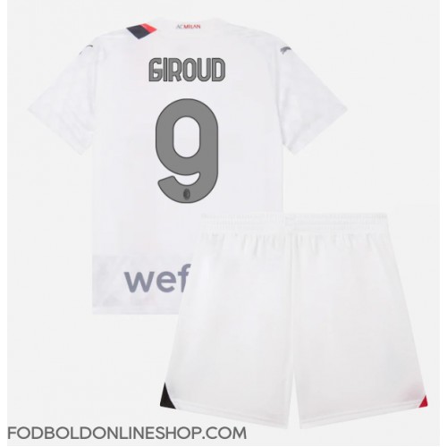 AC Milan Olivier Giroud #9 Udebane Trøje Børn 2023-24 Kortærmet (+ Korte bukser)